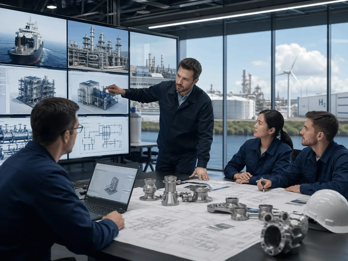 Industrial planning environment with multiple sectors represented