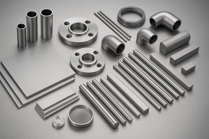 Various titanium product forms